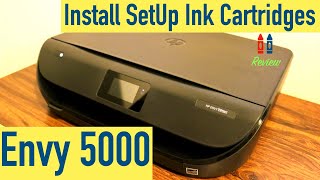 Install Setup Ink Cartridges in HP Envy 5000 All-In-one Printer Series !!