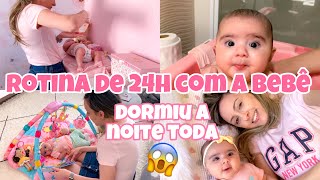 ROTINA 24H COM MINHA BEBÊ DE 3 MESES | O QUE EU FAÇO PARA ELA DORMIR A NOITE TODA feat Lidiane Fraga