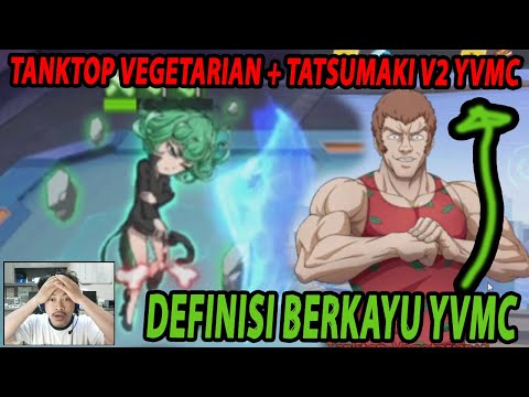 🔥🔥MENCOBA TEAM TANKTOP VEGETARIAN X TATSUMAKI V2!! [DEFINISI BERKAYU]- ONE PUNCH MAN:The Strongest