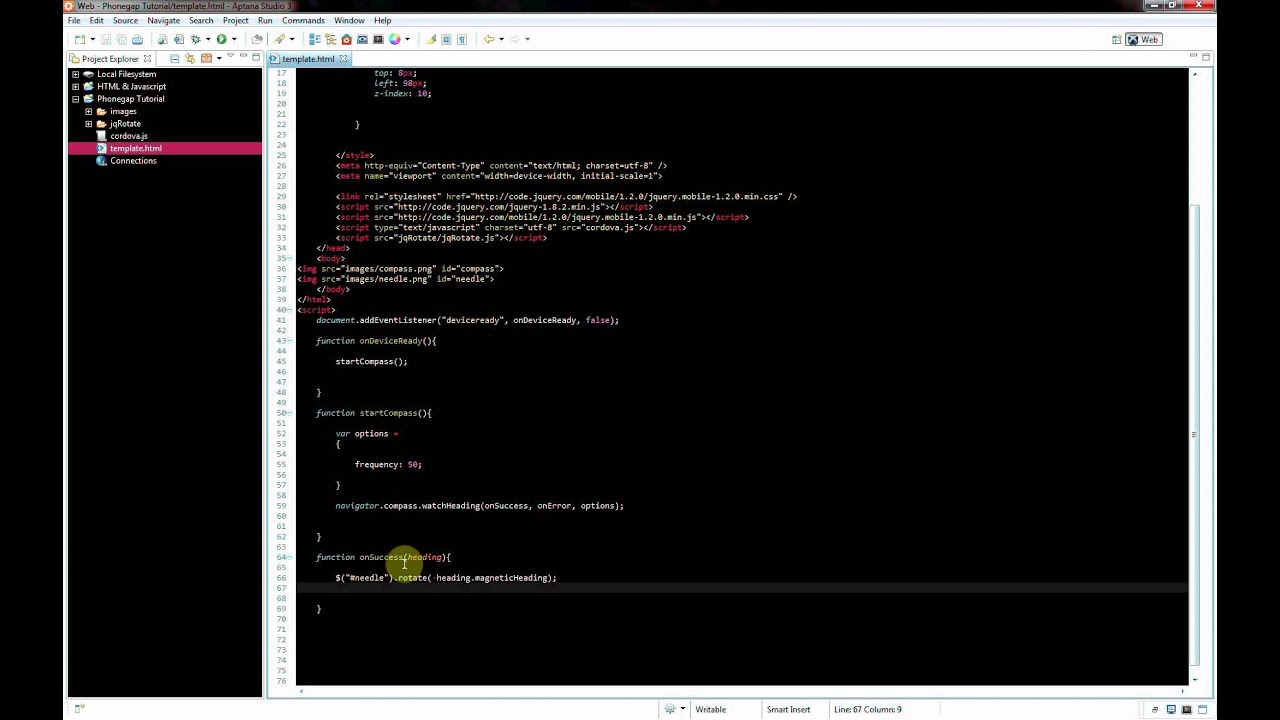 Intro to Phonegap app creation Part 3