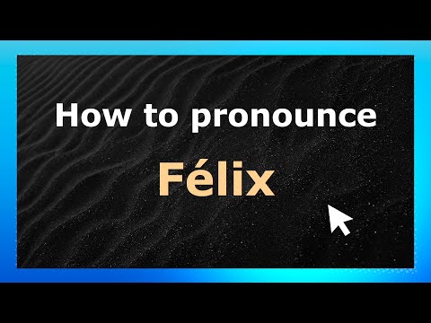 How to Pronounce Félix (French Pronunciation / France) | Pronounce Names