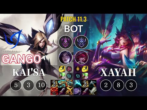 CGA Gango Kai'Sa vs Xayah Bot - KR Patch 11.3