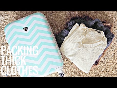 Part of a video titled How to Pack Thick Clothing in Your Suitcase - YouTube