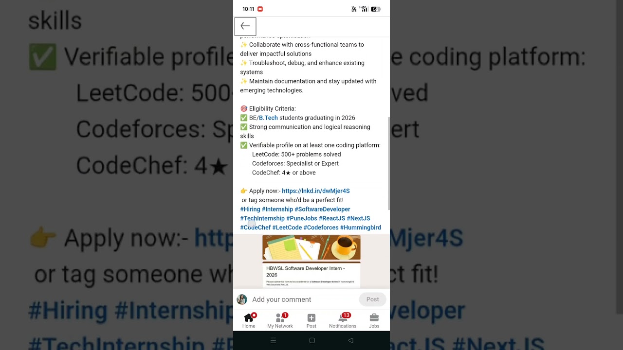 Software Developer Intern #2025 #2026 #job