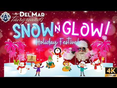 WALKING Tour | Snow N Glow Christmas Festival | Del Mar Fairgrounds | Del Mar, CA [4K UHD]