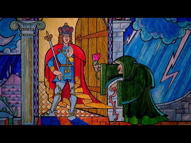 Vídeo relacionado con Disney Beauty And The Beast Belle And Bestia Stained Glass Sudadera
