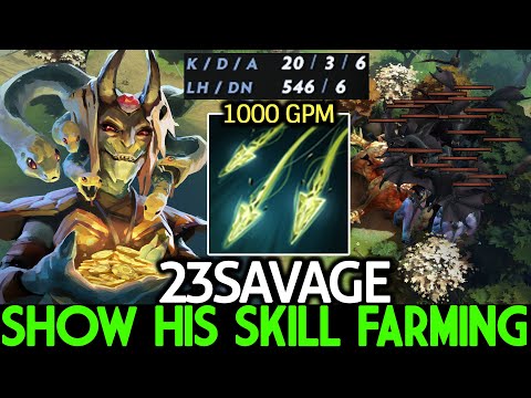 23SAVAGE [Medusa] Top Pro Carry Show His Skill Farming 1000 GPM Dota 2