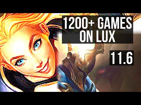 LUX vs PANTHEON (MID) | 6/1/8, 1200+ games, 1.4M mastery | BR Master | v11.6