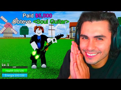 LIBEREI A SOUL GUITAR NA MINHA CONTA INICIANTE...Blox Fruits