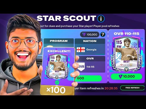 I Tried 100x STAR SCOUT in FC MOBILE.....