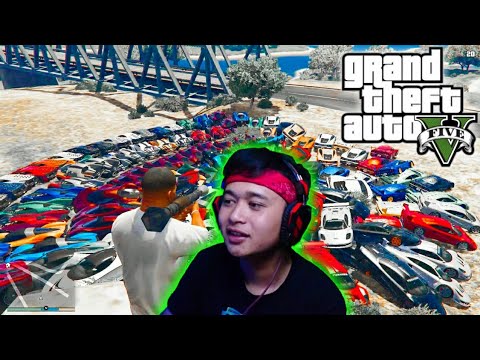GTA 5 Eksperimen - Ledakin Ratusan Mobil Sport - Indonesia Gameplay