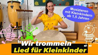 Trommelvers "Wir trommeln" KLEINKINDER | Musik Kinder | Simone Ludwig | Floh im Ohr TV