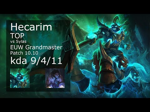 Hecarim vs Sylas Top - EUW Grandmaster 9/4/11 Patch 10.10 Gameplay