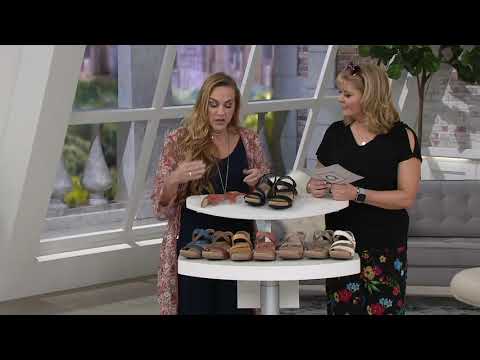 Earth Origins Leather Strap Wedges - Kendra Khloe on QVC