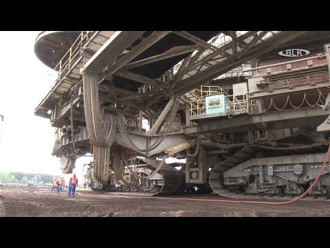 Tagebau Baggertransport Profen Abbaugebiet Domsen MIBRAG