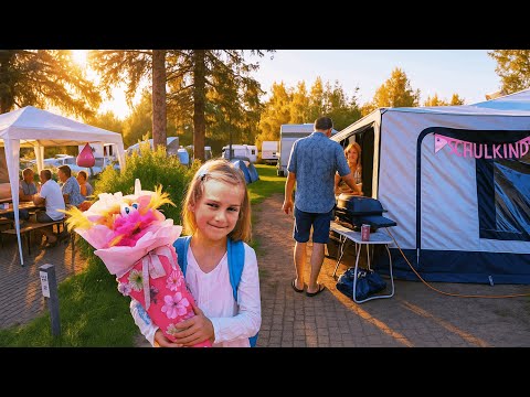 🎉 School introduction at the campsite 🏕️ in the caravan