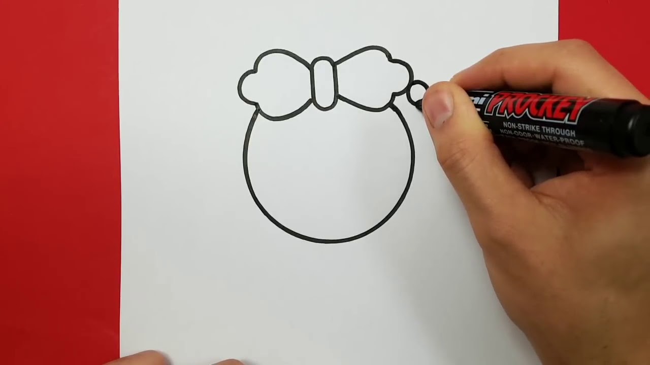 come #disegnare una palla di #natale