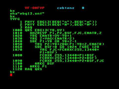 Enterprise 128 BASIC demo "RAGRECEVFR"