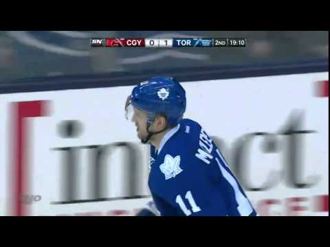 McClement 1-0 Goal - Flames vs. Maple Leafs (Apr 1, 2014)