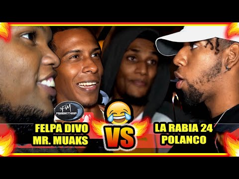 DUPLA FREESTYLE 💥😂 Felpa Divo y Mr. Muaks vs. La Rabia 24 y Polanco   Batalla de Freestyle 2023