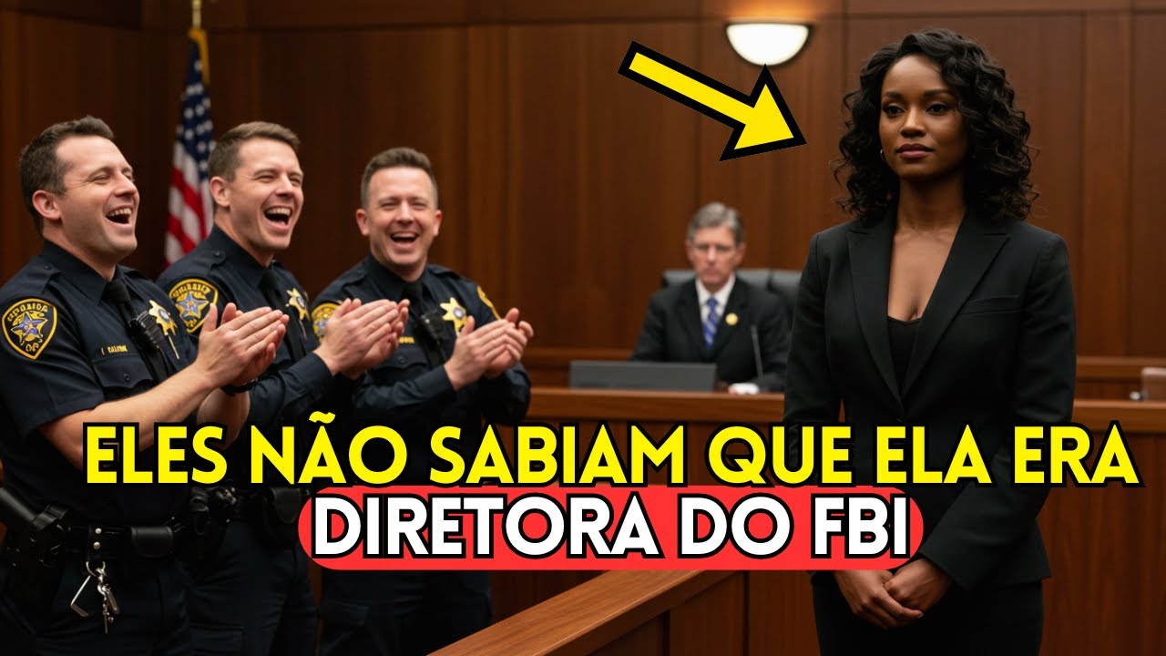 Policiais corruptos comemoram no tribunal-Mas desacreditam quando ela revela que é a diretora do FBI