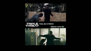 Download lagu Triple Threat: Tony Jaa vs Steiner Action movie fight scene #shorts mp3