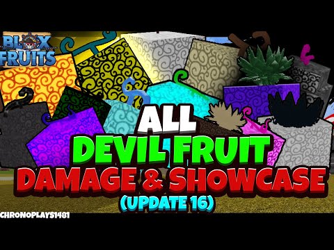 All Devil Fruit Damage and Showcase On A 25Mil Player [Update 16] - Blox Fruits Update 16 [Roblox]