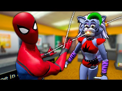 SPIDER-MAN Takes on FNAF Animatronics - Boneworks VR Multiplayer