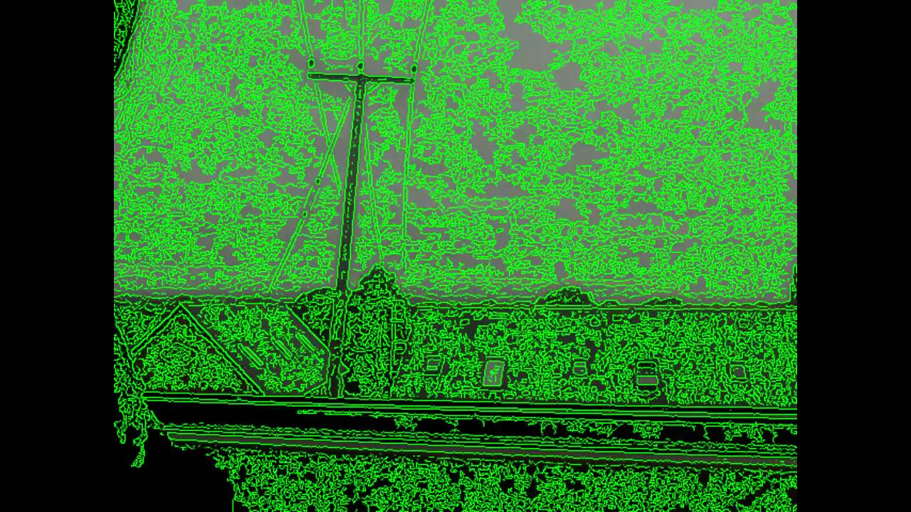 A video showing the Canny edge detector, and the effect of varying the parameters