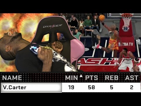 58 POINTS VINCE CARTER DEBUT! MOST GLITCHY CARD EVER! NBA 2k16 MyTeam Gameplay