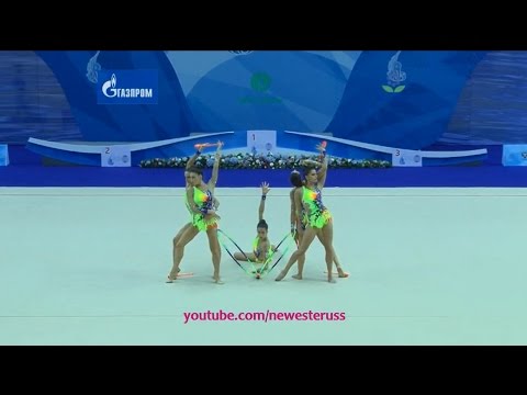 España 2 aros + 6 mazas AA - WC Kazan 2015