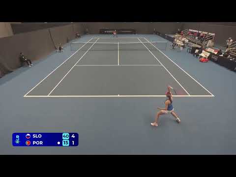 Kaja Juvan (SLO) vs Matilde Jorge (POR) // 6-1 3-6 5-7 // Billie Jean King Cup // Group I