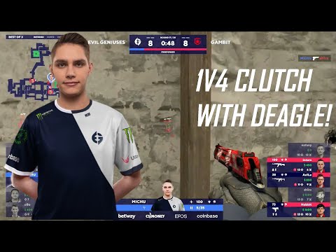 MICHU - 1v4 deagle clutch // BLAST Premier Spring Final 2021