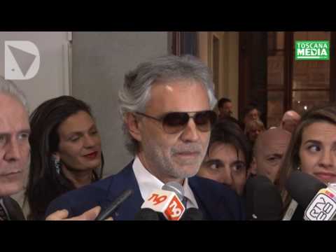 ANDREA BOCELLI SUL CONFERIMENTO GONFALONE D'ARGENTO - dichiarazione