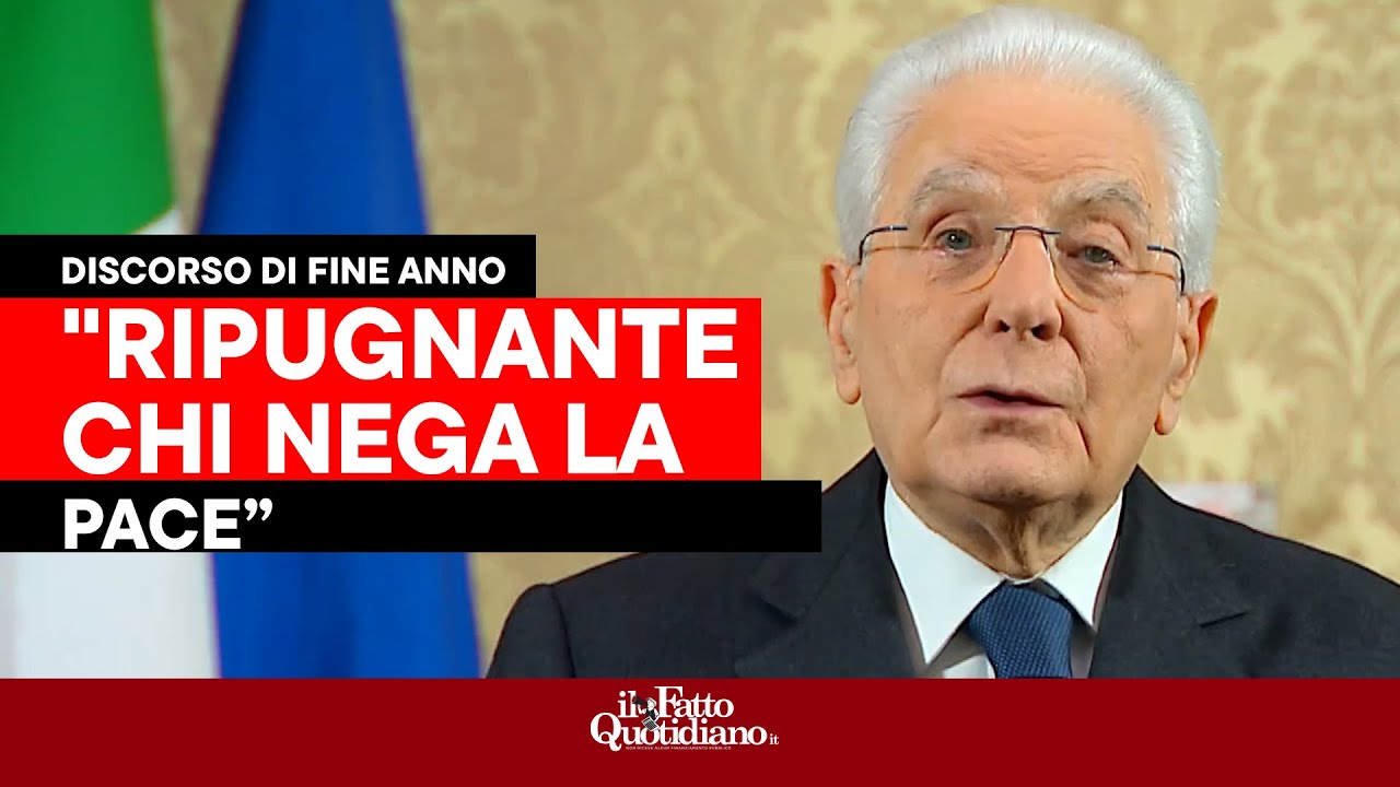 Dal monito ai potenti per la pace all’appello ai giovani: il discorso di fine di Mattarella