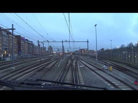 A train driver's view: Eindhoven - Utrecht CS, VIRM, 09-Jan-2018.