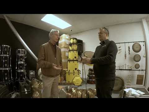 Bill Bruford visits Graham Russell Drums