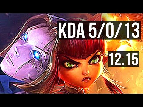ORIANNA vs ANNIE (MID) | 5/0/13, 300+ games | KR Master | 12.15