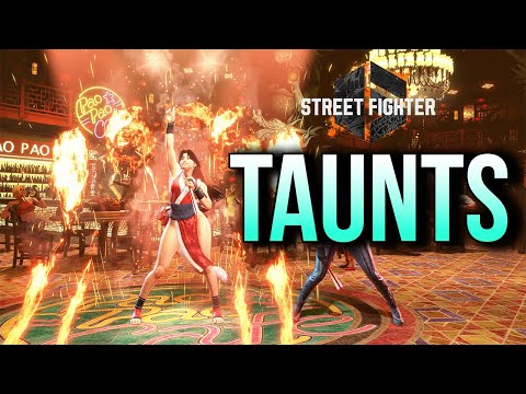 Street Fighter 6 - All Taunts | Season 1 - Season 2 4K 60ᶠᵖˢ