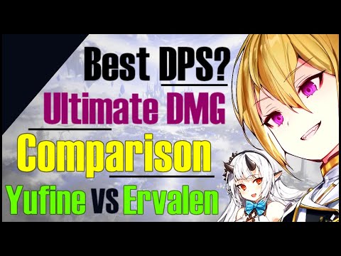 Epic 7: Yufine Vs Ervalen! DMG Comparison & Showcase!!