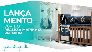 Quarto de Bebê Realeza Marinho Premium - Grão de Gente
