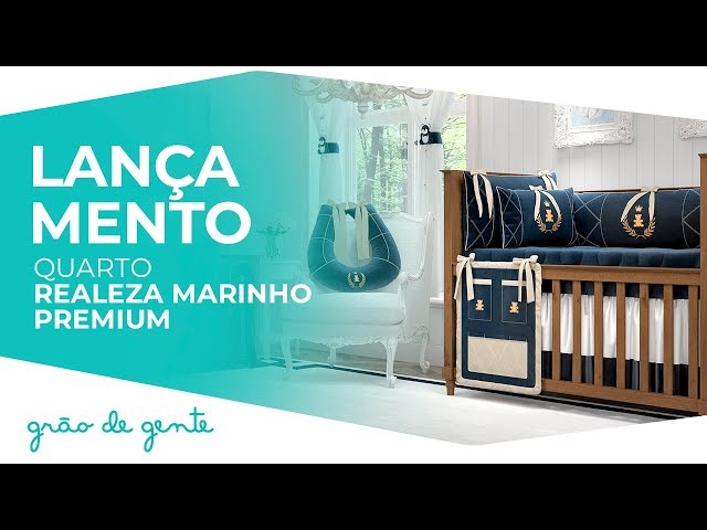 Quarto de Bebê Realeza Marinho Premium - Grão de Gente