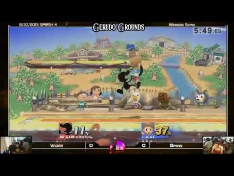 Gerudo Grounds Smash 4: Vader (G&W) vs Bman (Lucas/Peach) 8/30/15