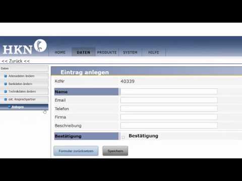 HKN Kundenverwaltung: Externen Ansprechpartner anlegen