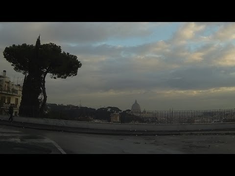 GoPro Hero3 - Effetto ottico e alba del cupolone di San Pietro