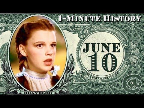 ★1-Minute History | JUNE 10 | Judy Garland, Ray Charles Dies, AA★