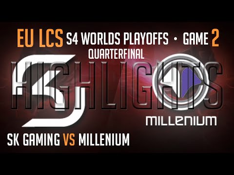 EU LCS Highlights SK Gaming vs Millenium Game 2 Quarterfinal S4 Worlds Playoffs SK vs MIL