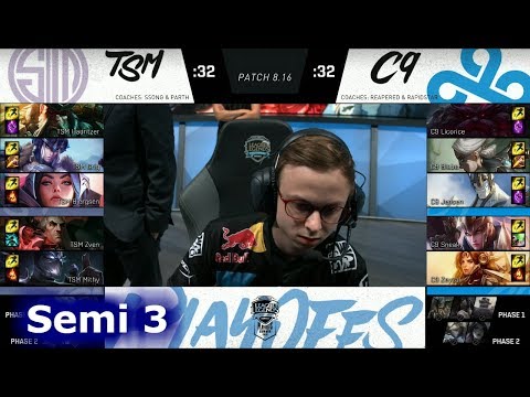 TSM vs Cloud 9 | Game 3 Semi Finals S8 NA LCS Summer 2018 | C9 vs TSM G3