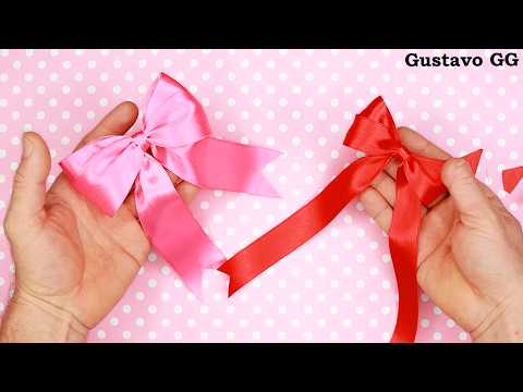 how to make simple easy bow/ ribbon hair bow tutorial / bow tutorial ribbon