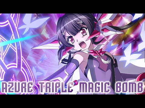 Symphogear XD Unlimited JP - Shirabe AZURE TRIPLE MAGICAL BOMBARDMENT